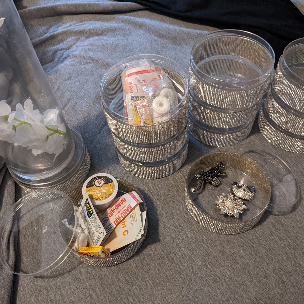 Rhinestone favors, jewelry box, craft box, or risers